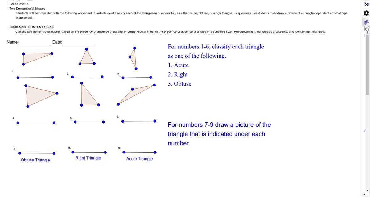 1 6 two dimensional figures answer key