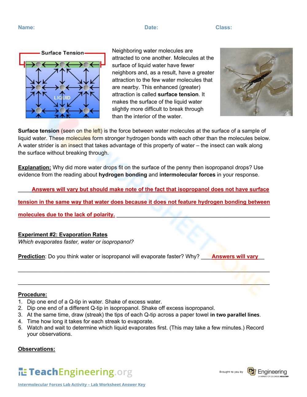 10th grade chemistry intracmolecular forces lab answer key