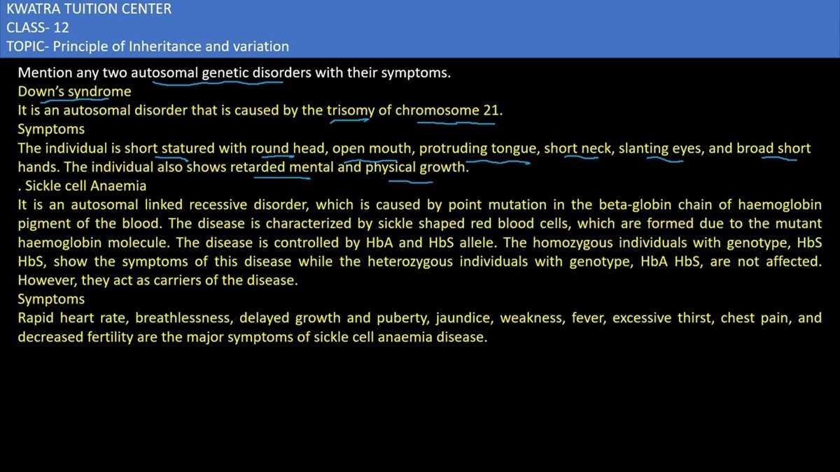 15.2 human genetic disorders answer key