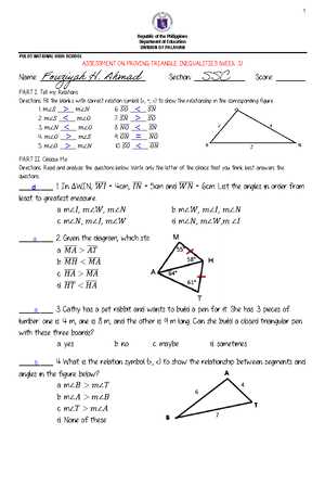 15.3 triangle inequalities answer key