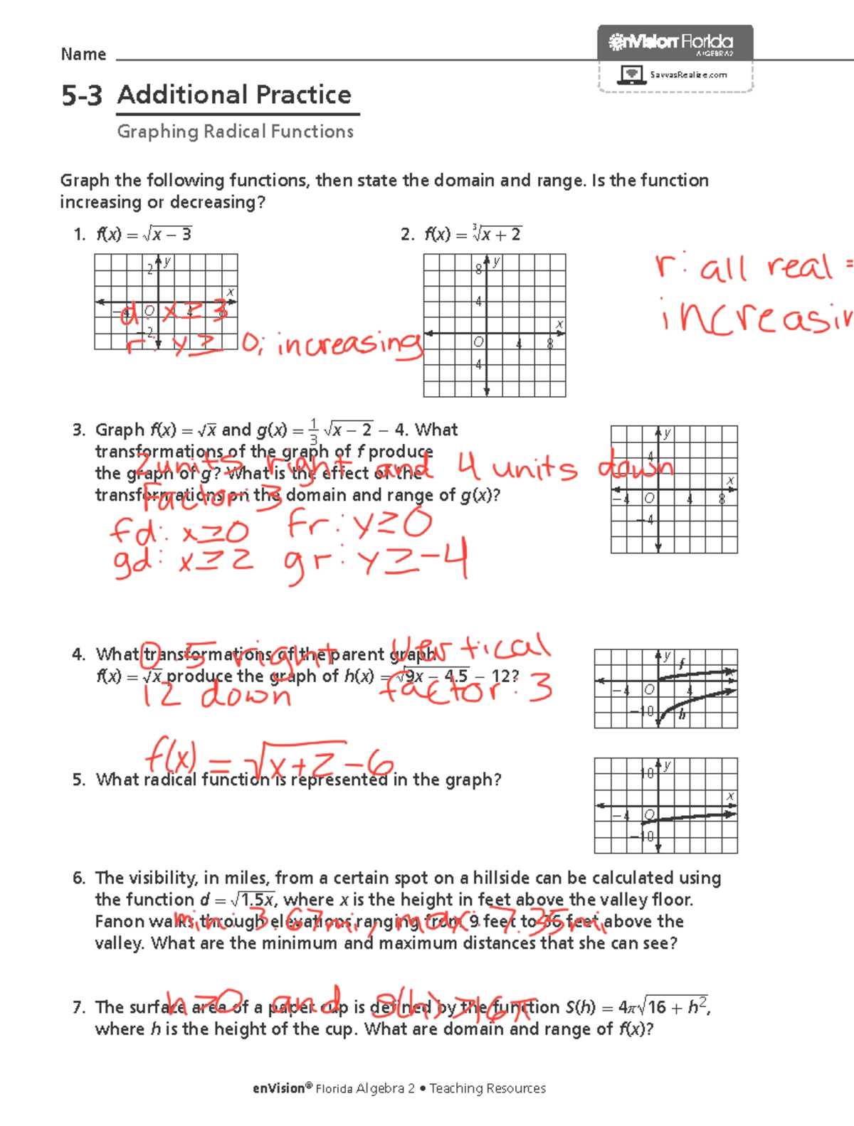 2 3 additional practice standard form answer key