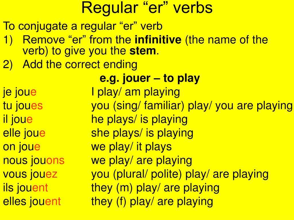 2a.1 present tense of regular er verbs answer key