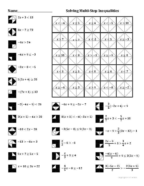 5 3 solving multi step inequalities answer key