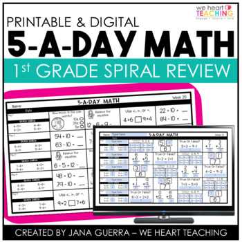5 a day math review answer key