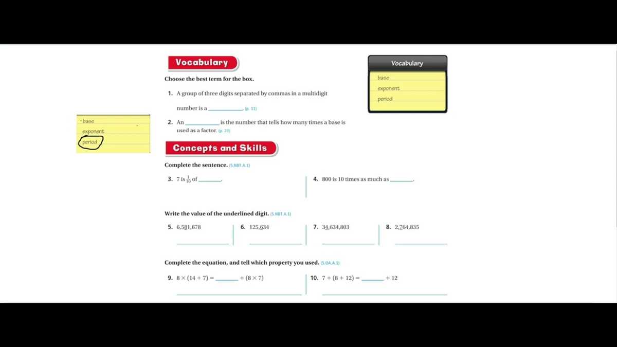 5th grade answer key chapter 1