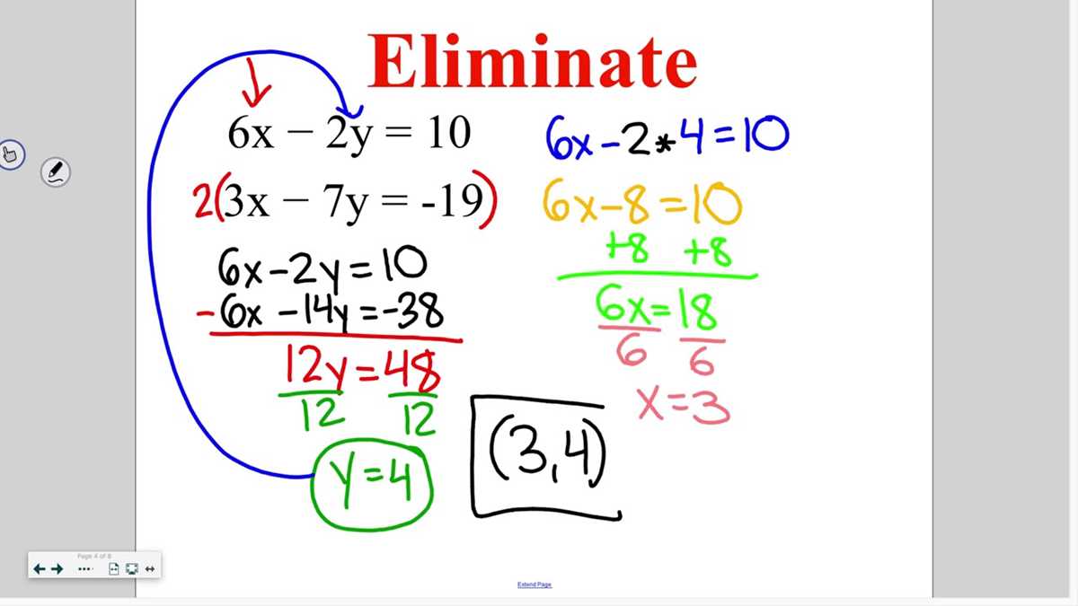 6 4 skills practice elimination using multiplication answer key