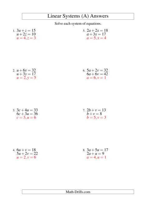 6 4 skills practice elimination using multiplication answer key