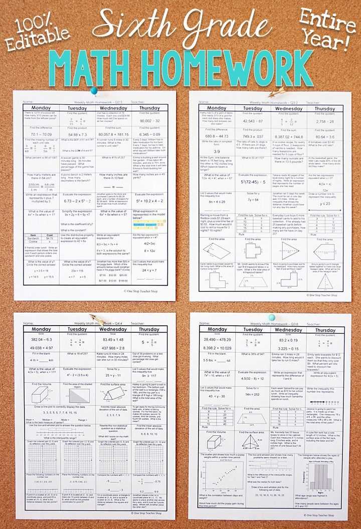 6th grade fsa spiral review packet answer key