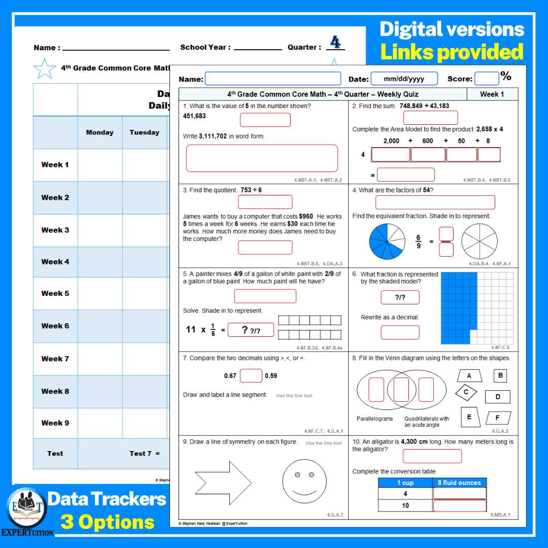 6th grade fsa spiral review packet answer key