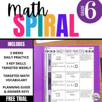 6th grade fsa spiral review packet answer key