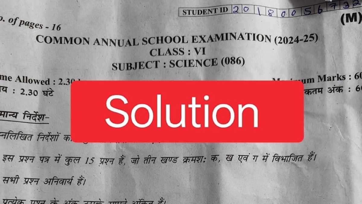 6th science answer key