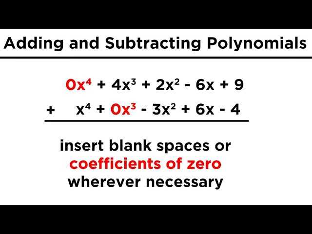 8.1 adding and subtracting polynomials answer key
