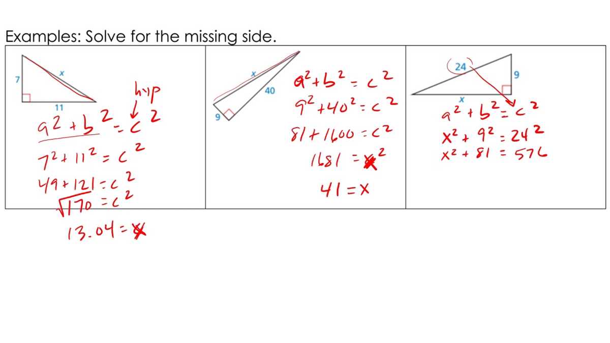 9.1 the pythagorean theorem answer key 9.1 the pythagorean theorem answer key