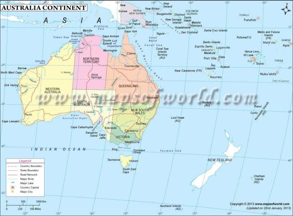 a physical map australia answer key