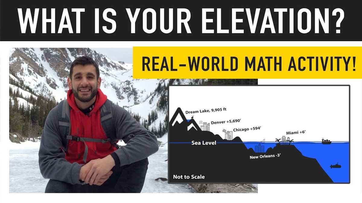 above and below sea level math worksheet answer key