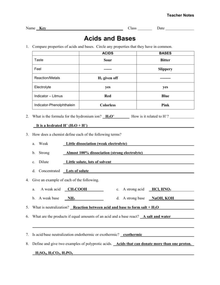 acids and bases packet answer key acids and bases packet answer key