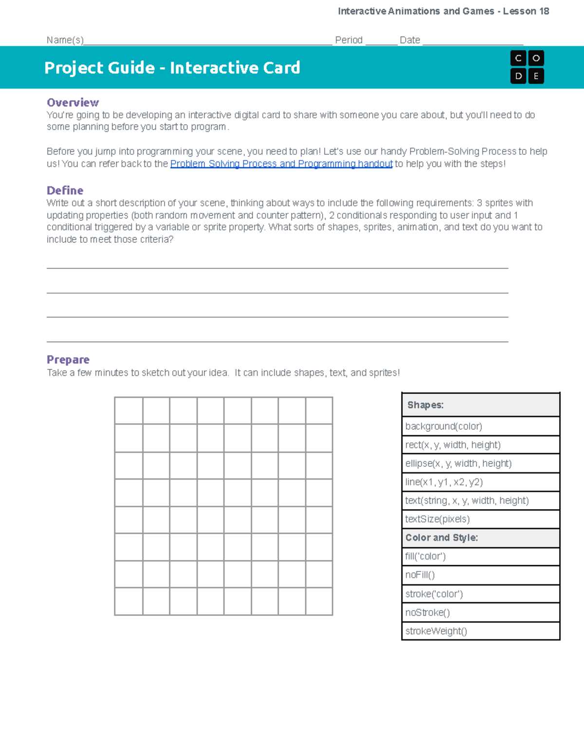 activity guide   model cards answer key