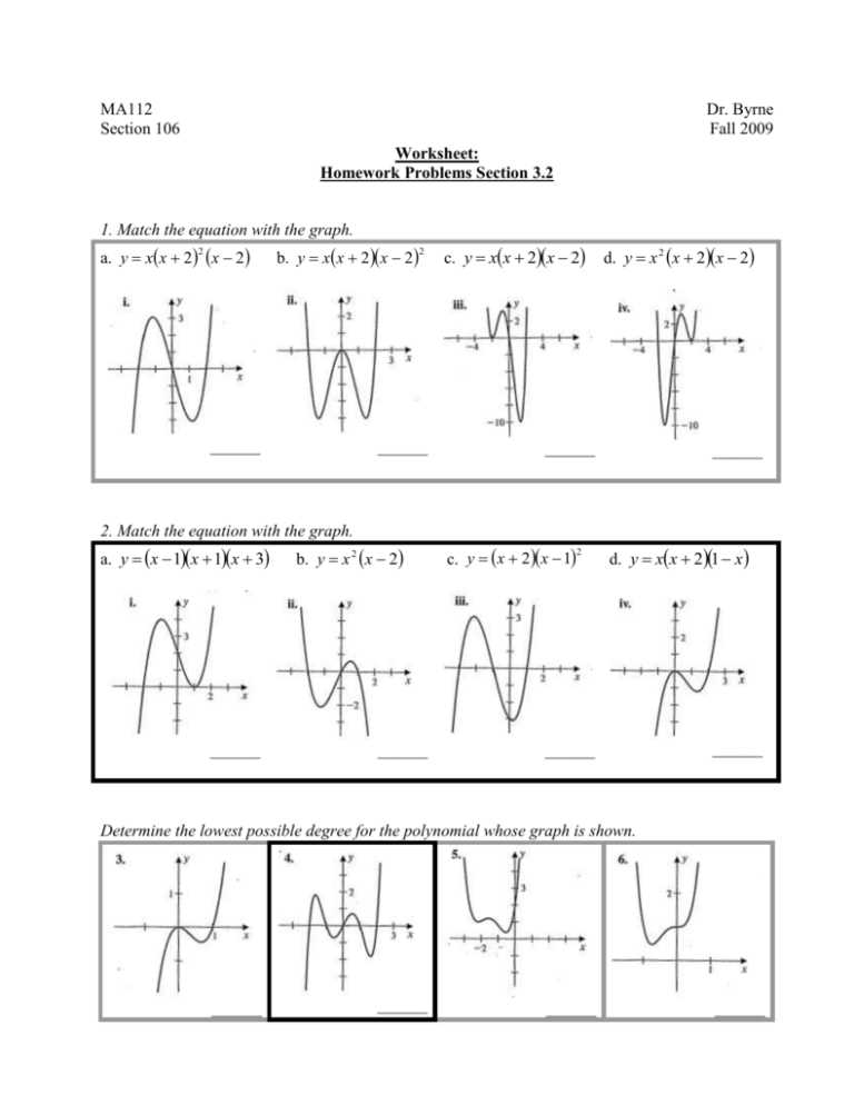 algebra 2 writing polynomial equations worksheet answer key