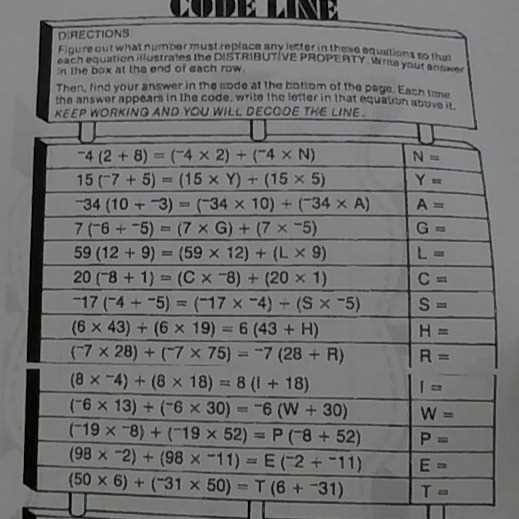 algebra with pizzazz answer key page 2
