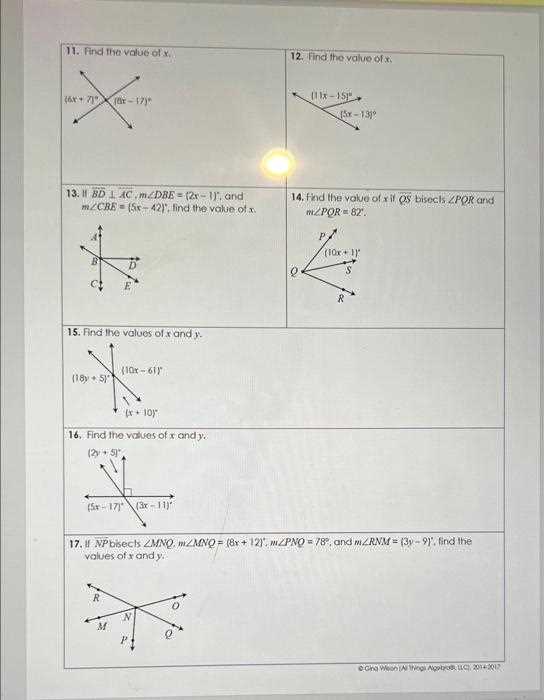 all things algebra angle relationship puzzle answer key