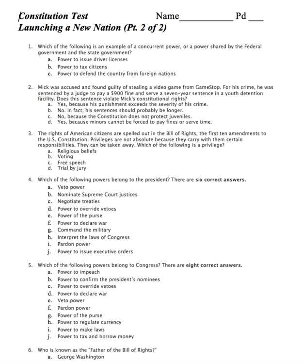american government chapter 4 test answer key