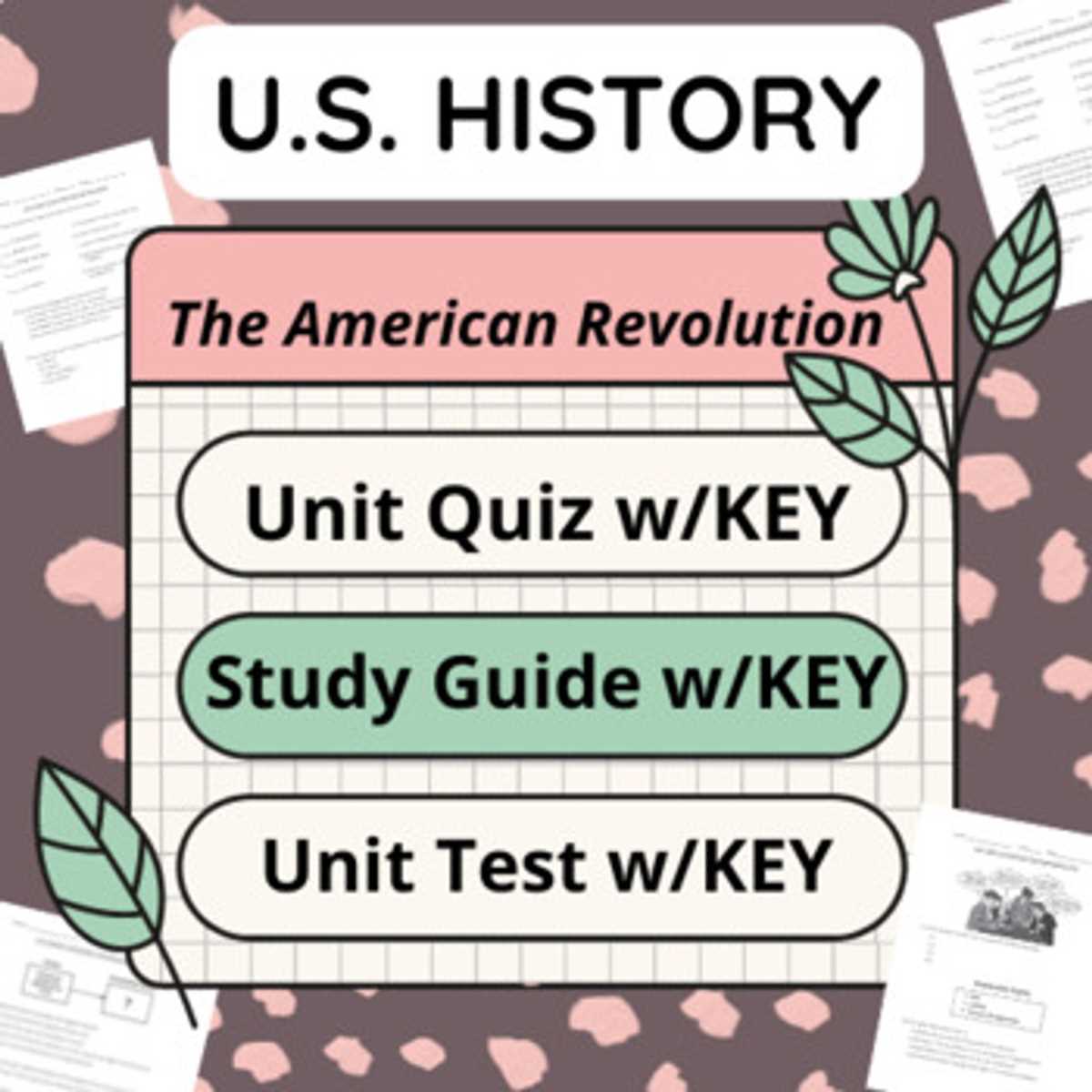american revolution study guide answer key