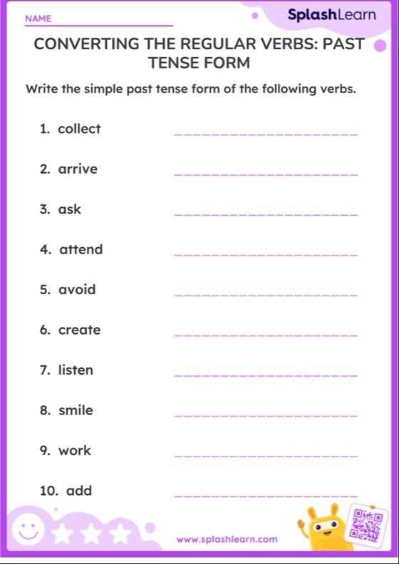 answer key 6.3 preterite tense of regular verbs worksheet answers