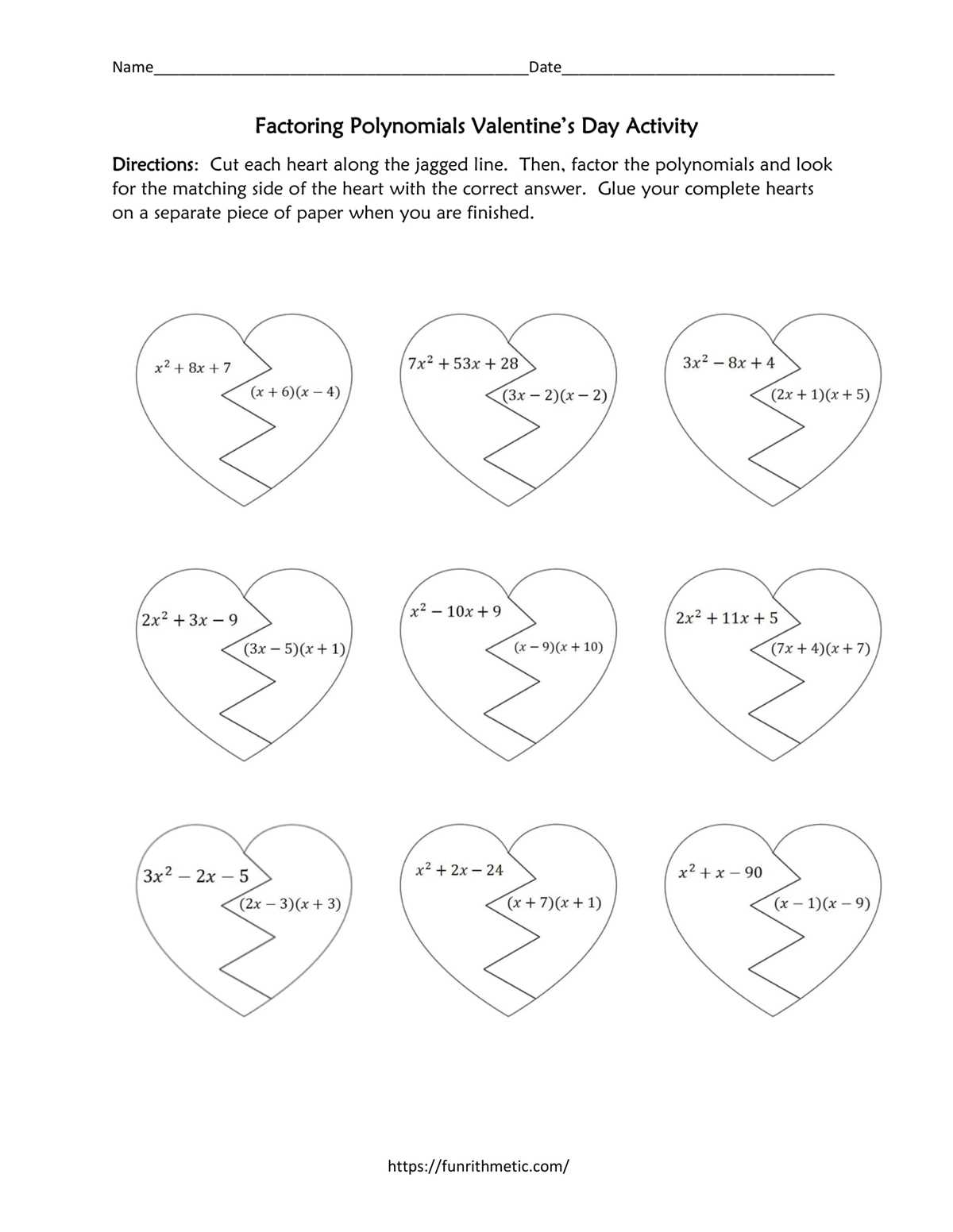 answer key factoring trinomials coloring activity answers