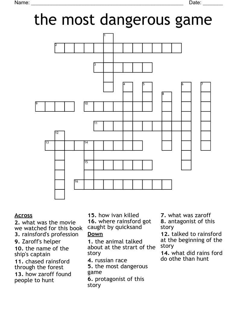 answer key for the most dangerous game answer key for the most dangerous game