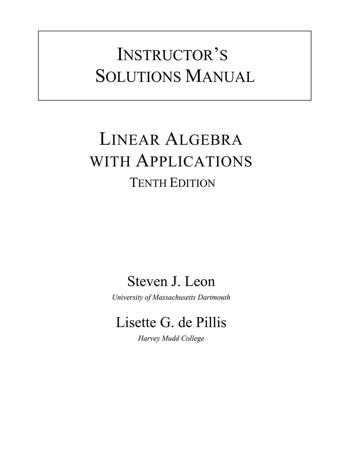 answer key linear algebra with applications