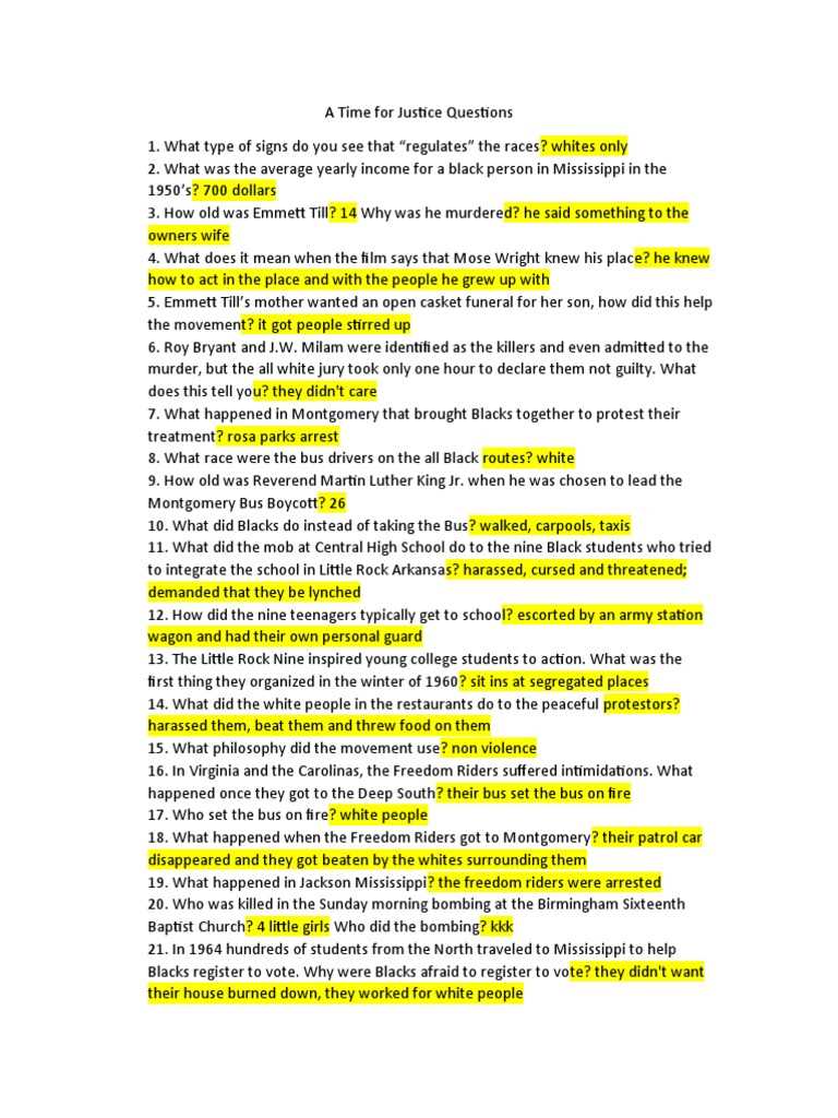 answer key the road to civil rights worksheet answers