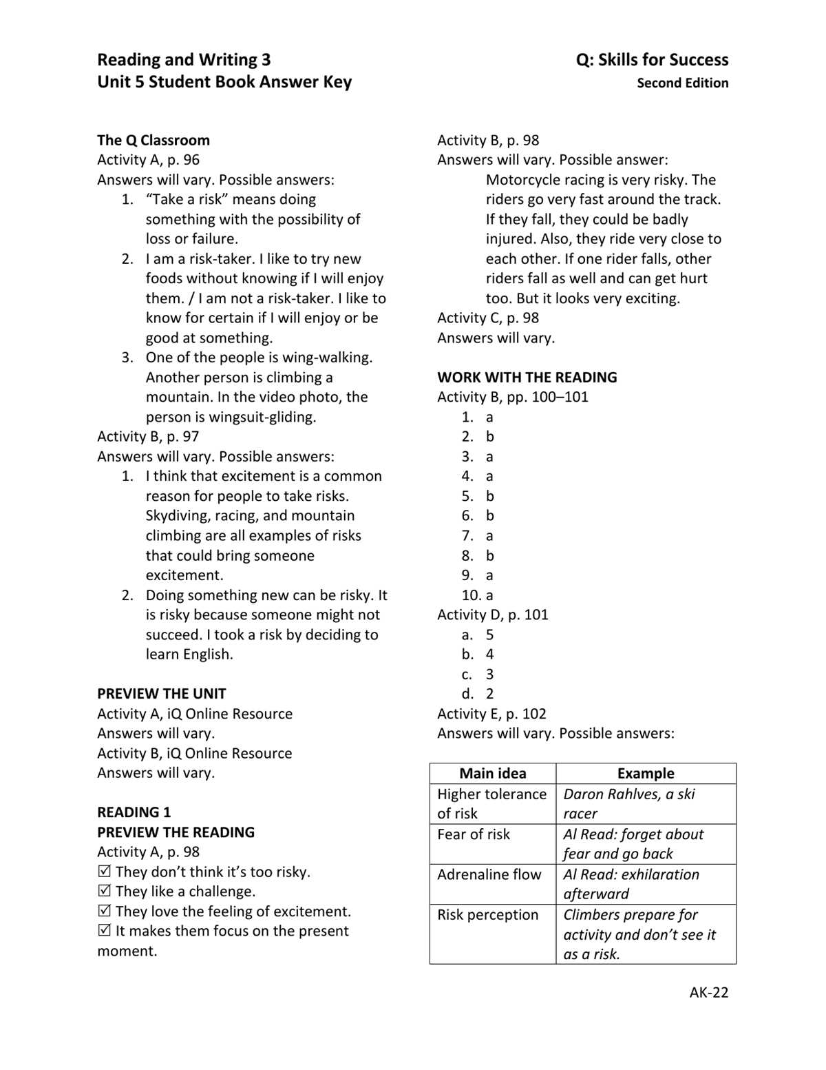 answer to section 5 knowledge review key