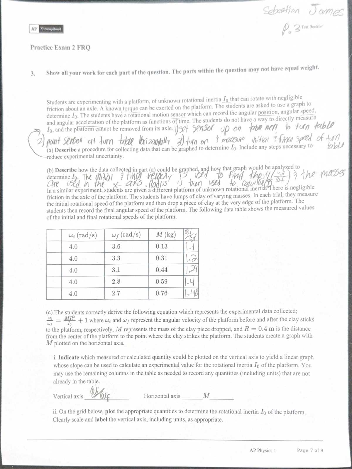 ap physics unit 3 progress check frq answer key