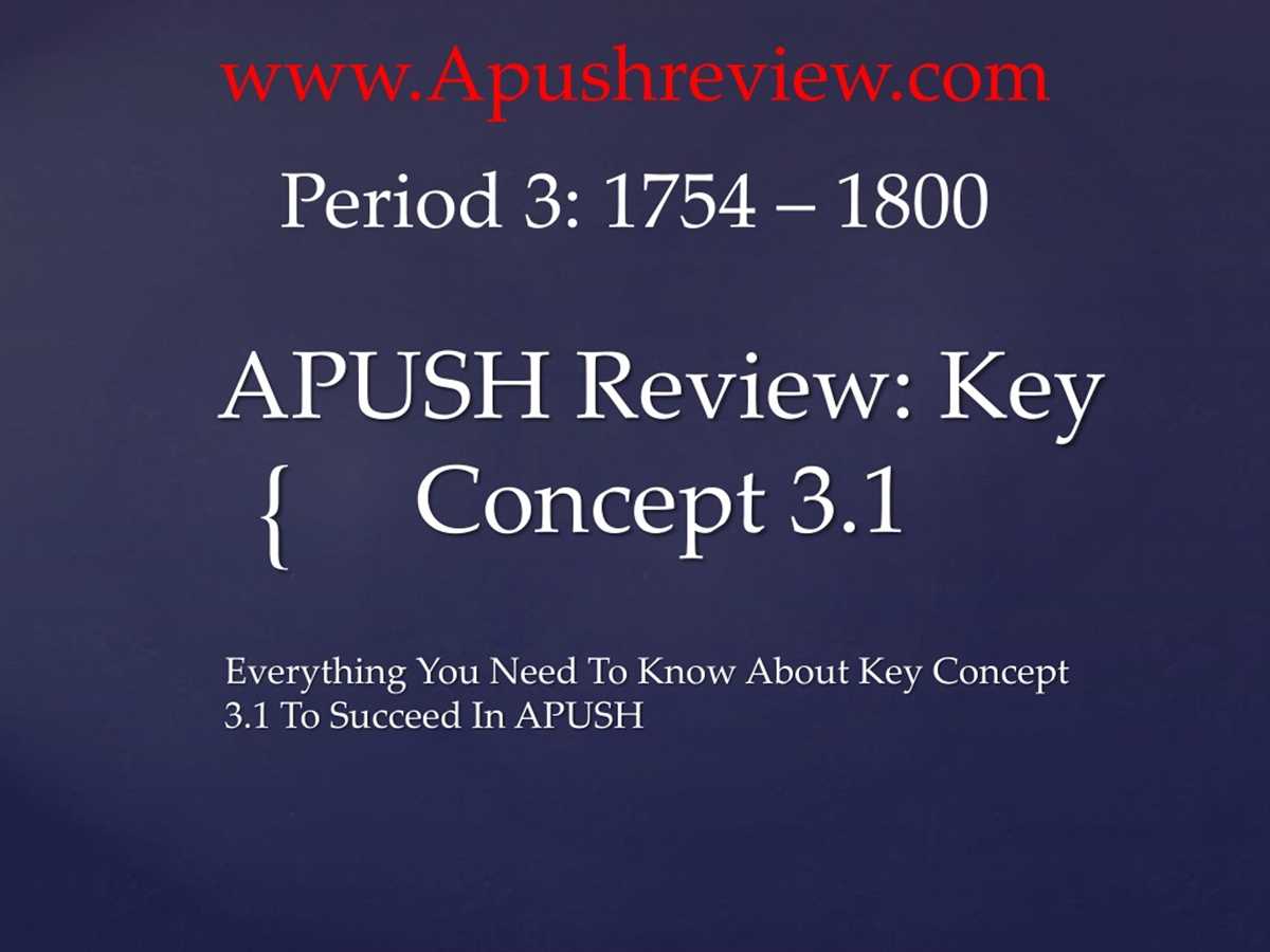 apush period 3 key concepts answers