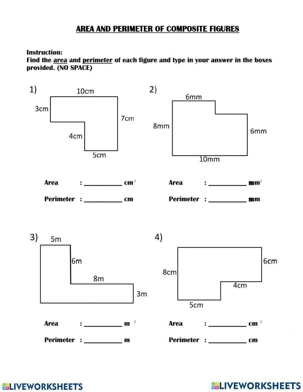 area and perimeter answers key math salamanders