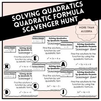 around the clock quadratic formula answer key