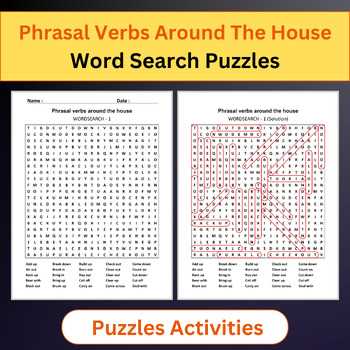 around the house word search 100 words answer key
