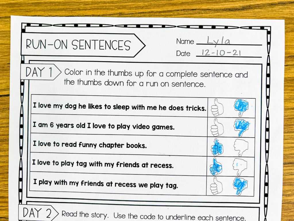 avoiding run on sentences answer key avoiding run on sentences answer key