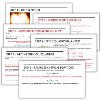 balance the following chemical equations answer key