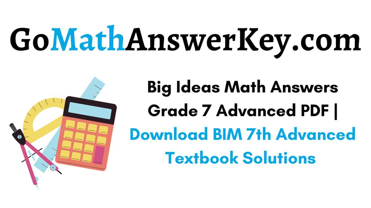 big ideas math answers grade 7 answer key