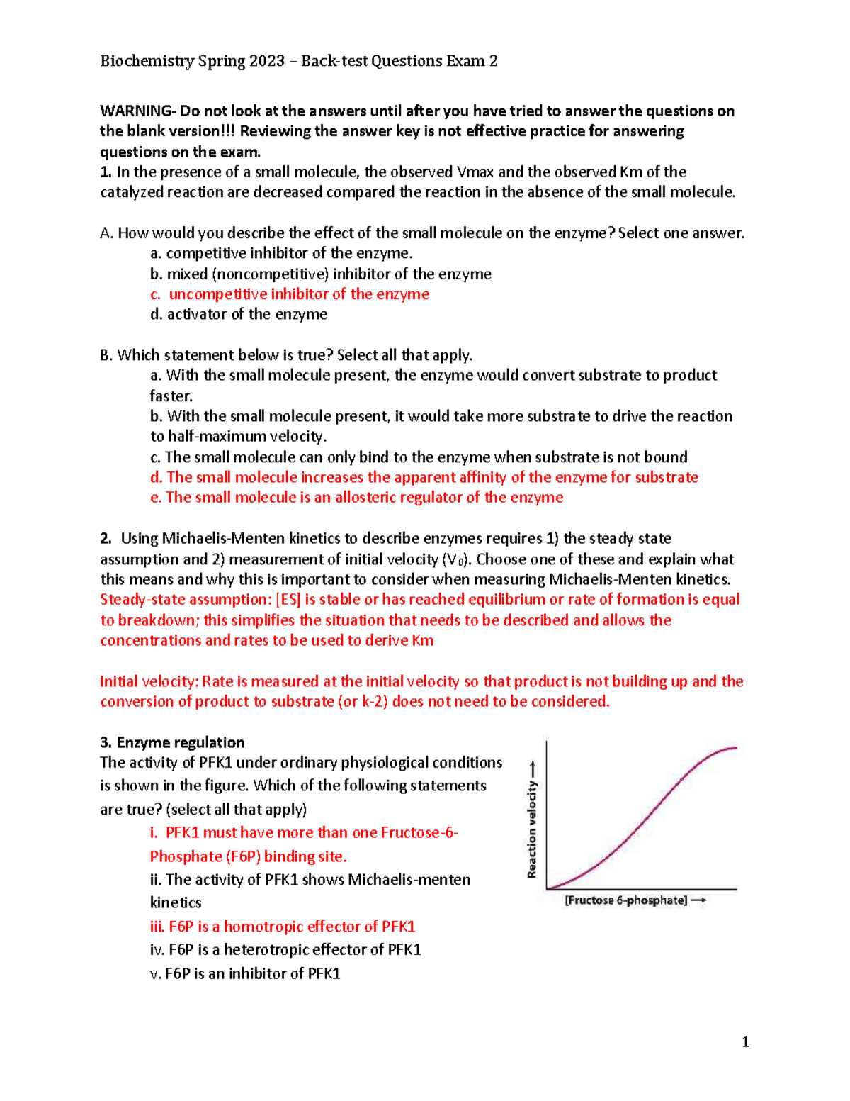biochemistry answer key
