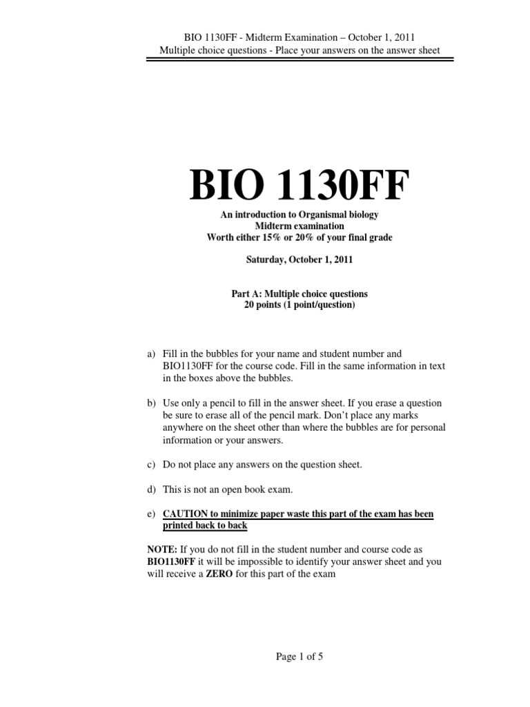 biology 1 midterm study guide answer key