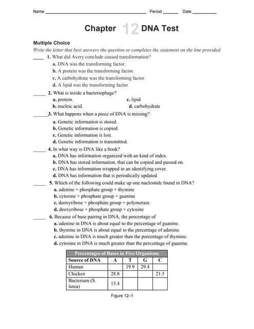 biology chapter 12 and 13 review answer key