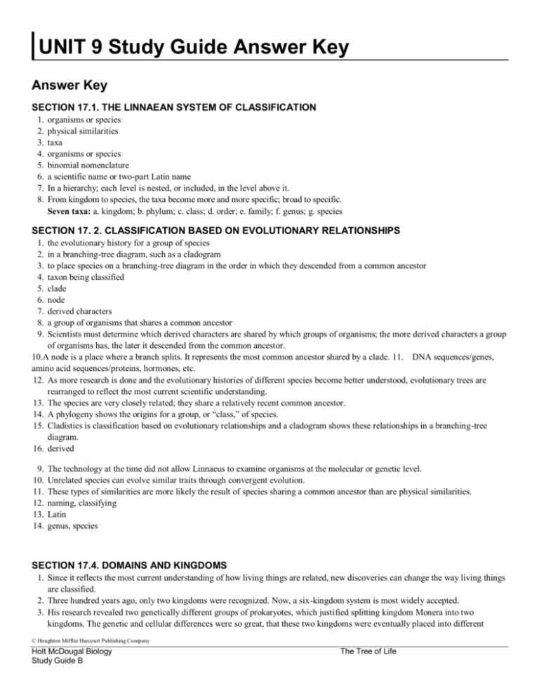biology study guide unit 9 protein synthesis answer key