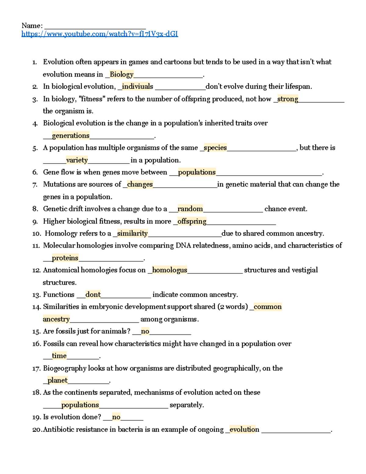 biotechnology web lesson answer key