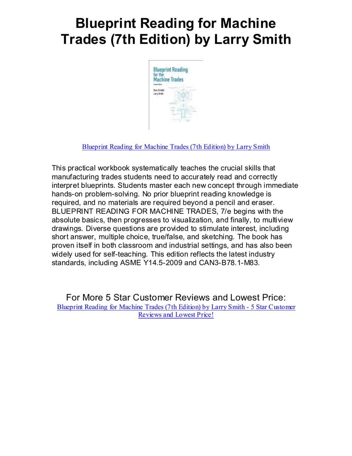 blueprint reading for the machine trades answer key