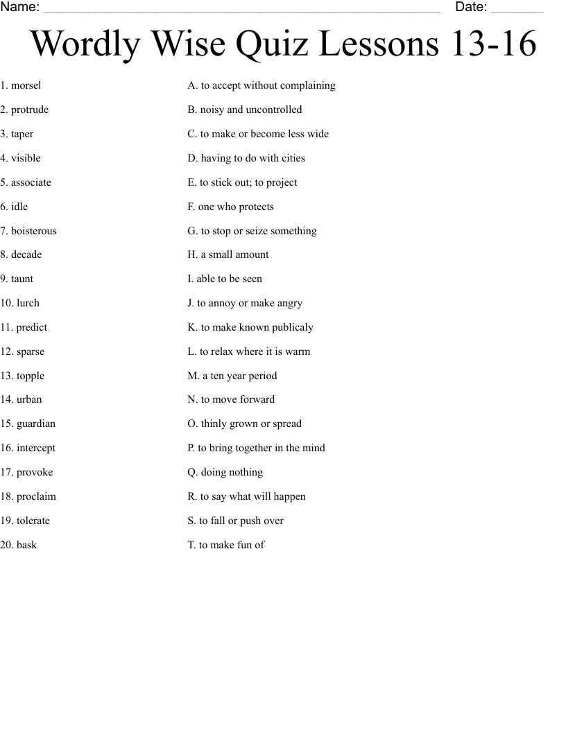 book 7 wordly wise answer key