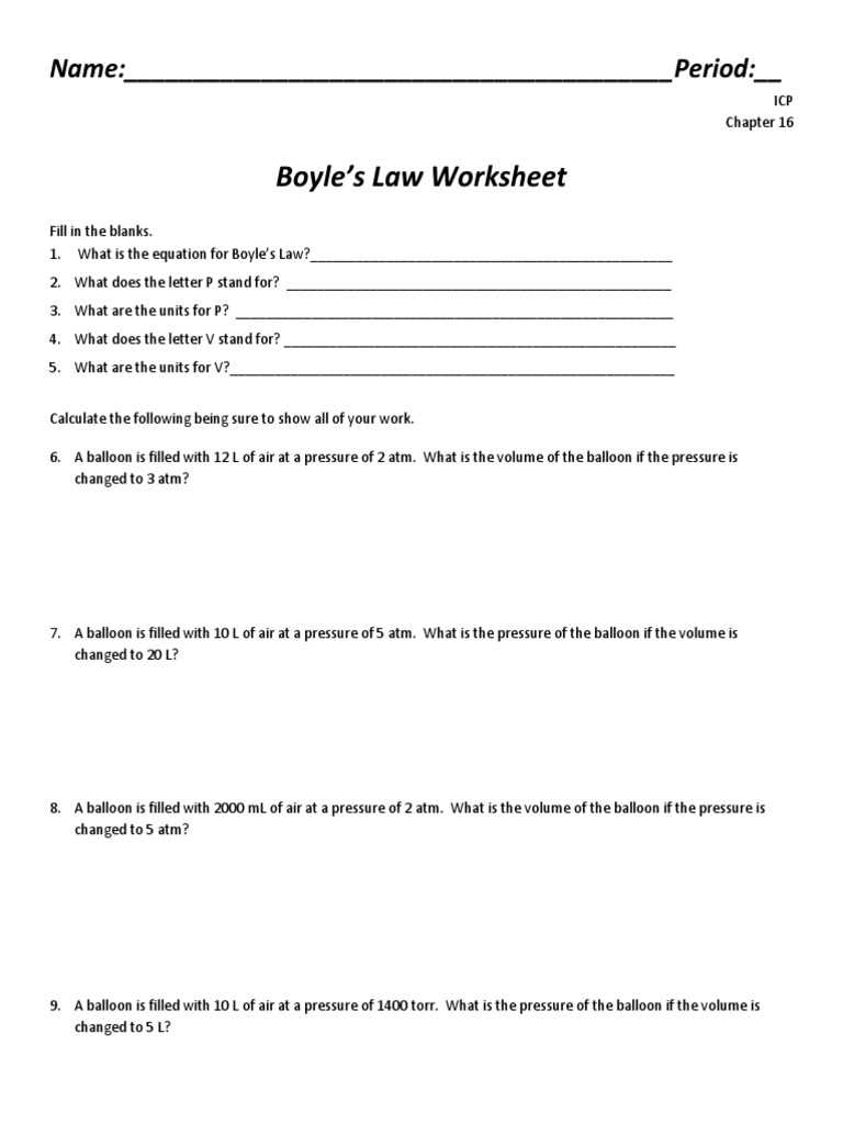 boyles law computer activity answer key