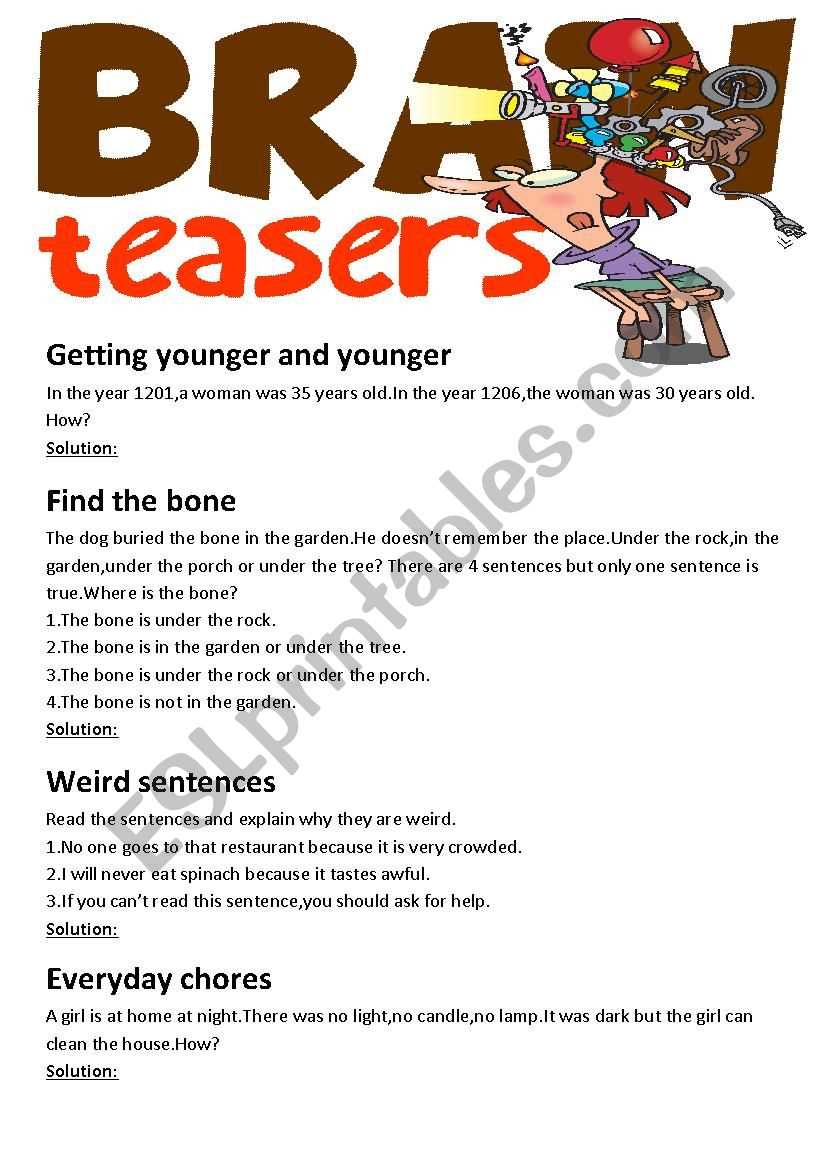 brain games pay attention worksheet answers key
