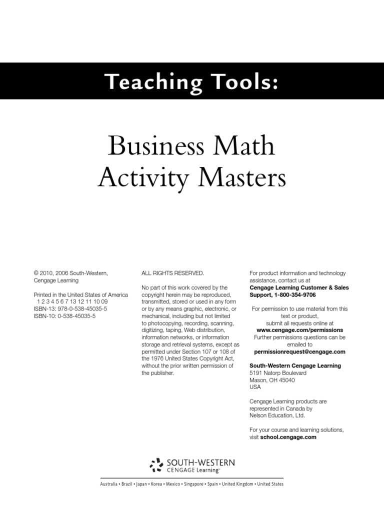 business math 2 4 answer key